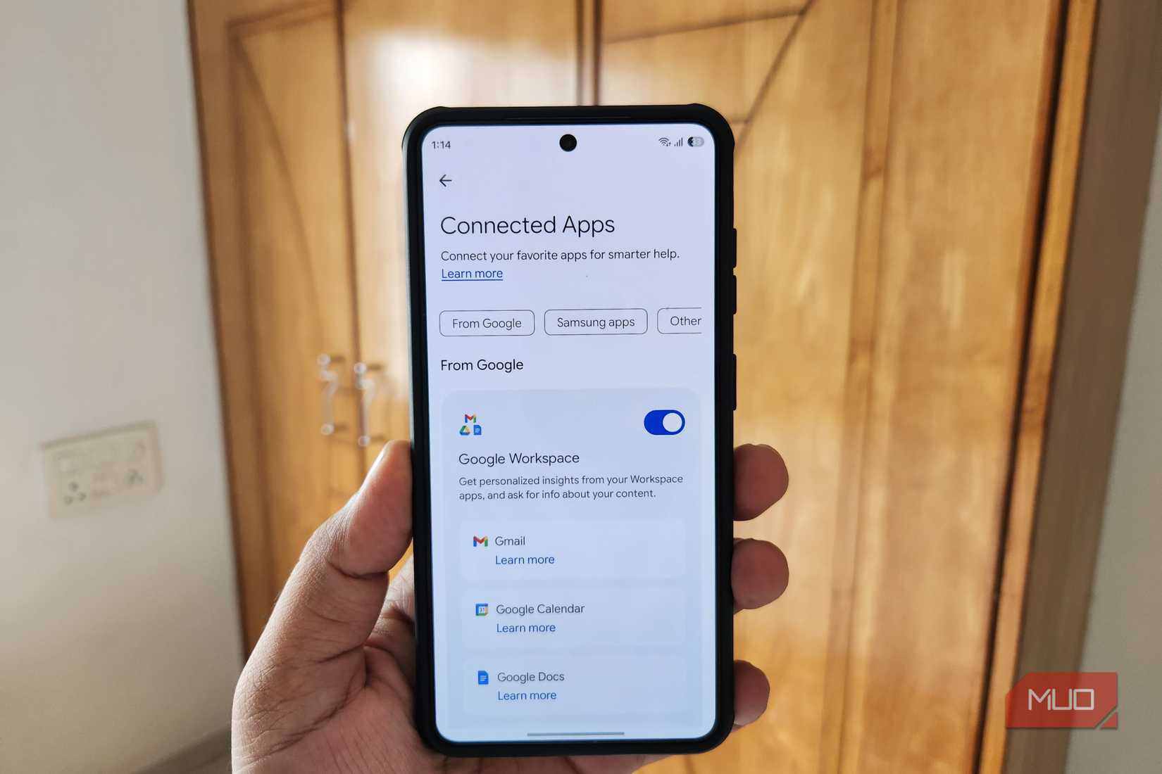 Connected apps on Gemini for Android