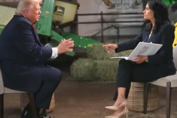 A visibly enraged Trump signalled to his aides that he wanted to terminate the interview.