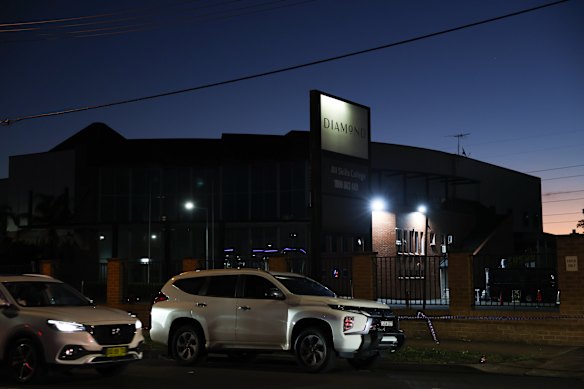 No one was reported injured in the shooting at the Diamond Events venue, where the funeral service was due to be held.