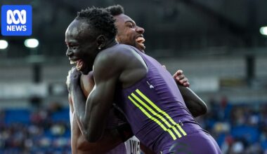 Gout Gout clocks personal best in 150m stoush with Noah Lyles at Ostrava Golden Spike