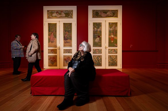 A pair of doors commissioned featuring the work of Albert André