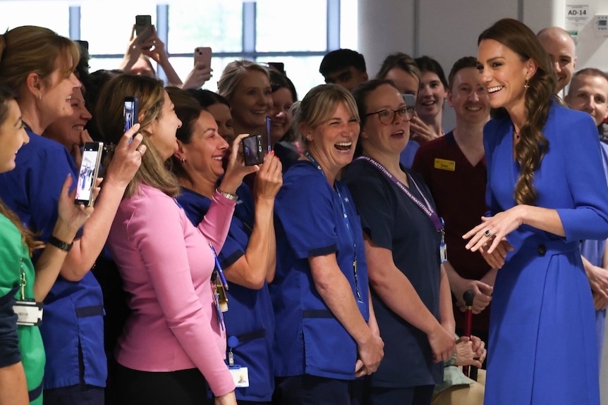 Princess Kate welcomes by Christie Hospital staff