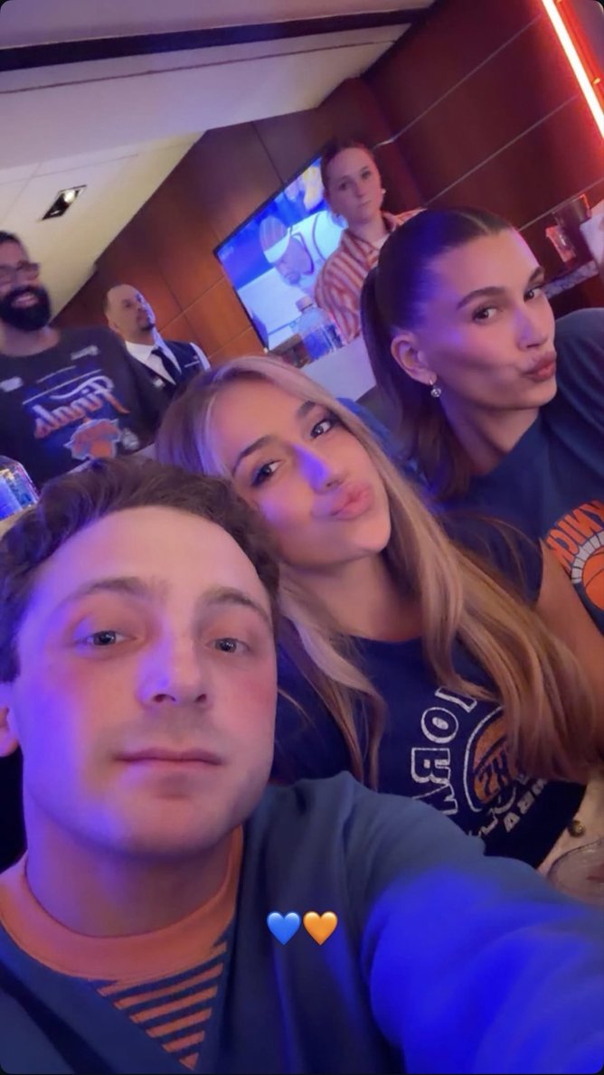 Jake Shane, Tate McRae and Hailey Bieber.