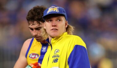 West Coast await results from scans to determine extent of Eagle star Reuben Ginbey’s quad injury