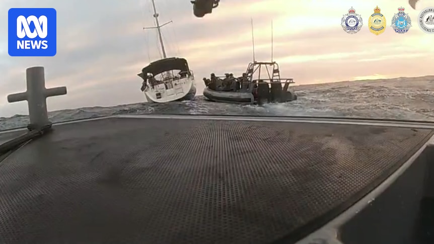 Australian Federal Police intercept luxury yacht, allege three people try to help Queensland fugitive