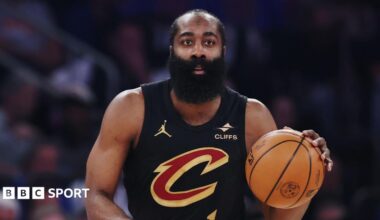 James Harden playing for the Cleveland Cavaliers