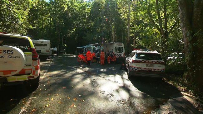 Search headquarters had been established near where the vehicle was found.