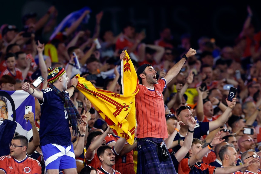 Scotland fans cheer