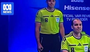 Australian World Cup referee Shaun Evans responds to accusations he used a hate symbol at World Cup