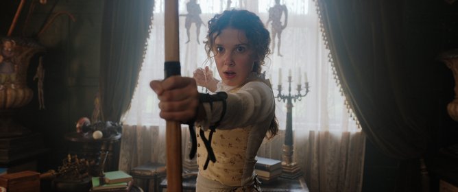 Millie Bobby Brown as Enola Holmes.