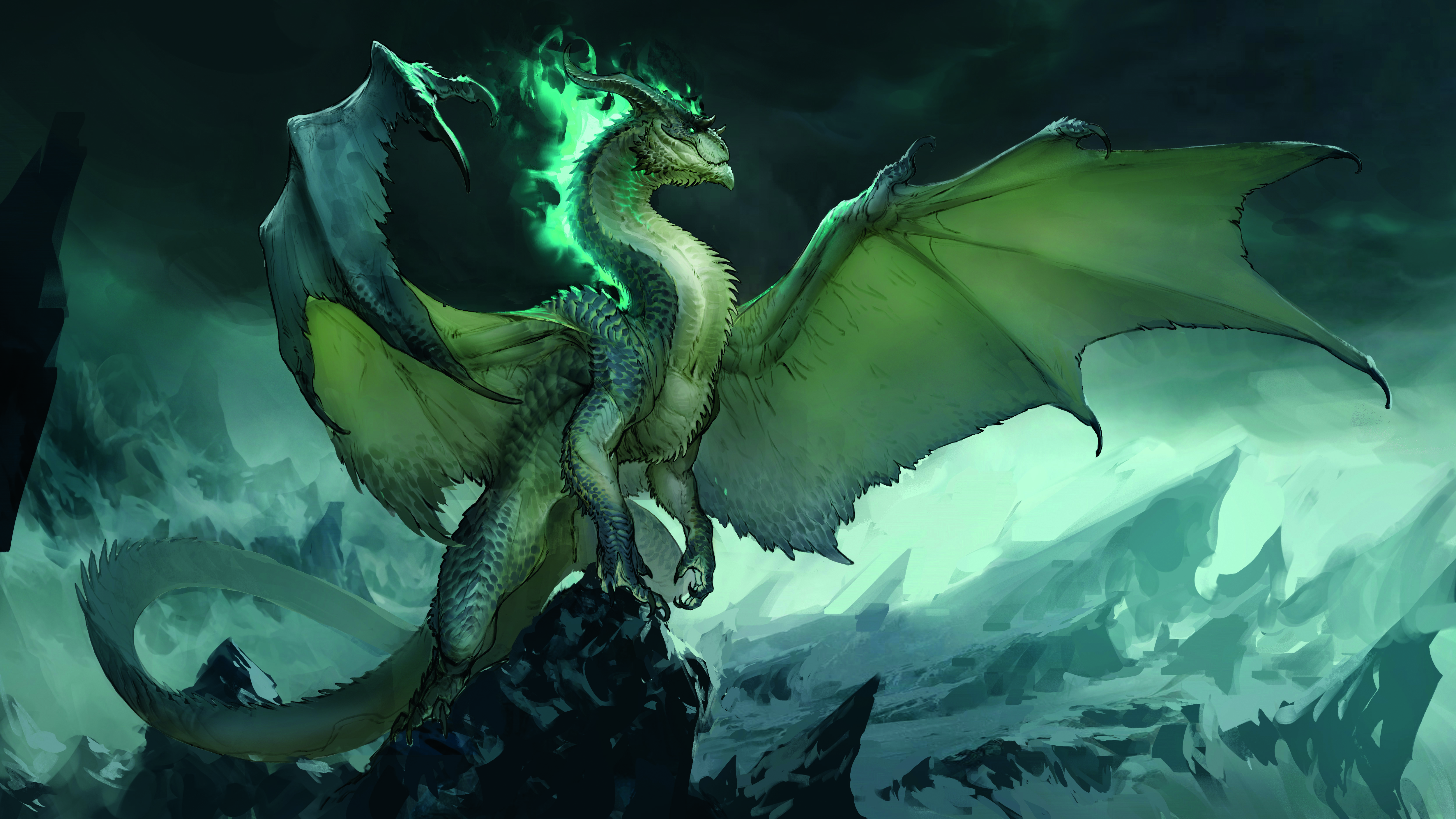 Digital painting of a dragon by Javier Franco Santacreu