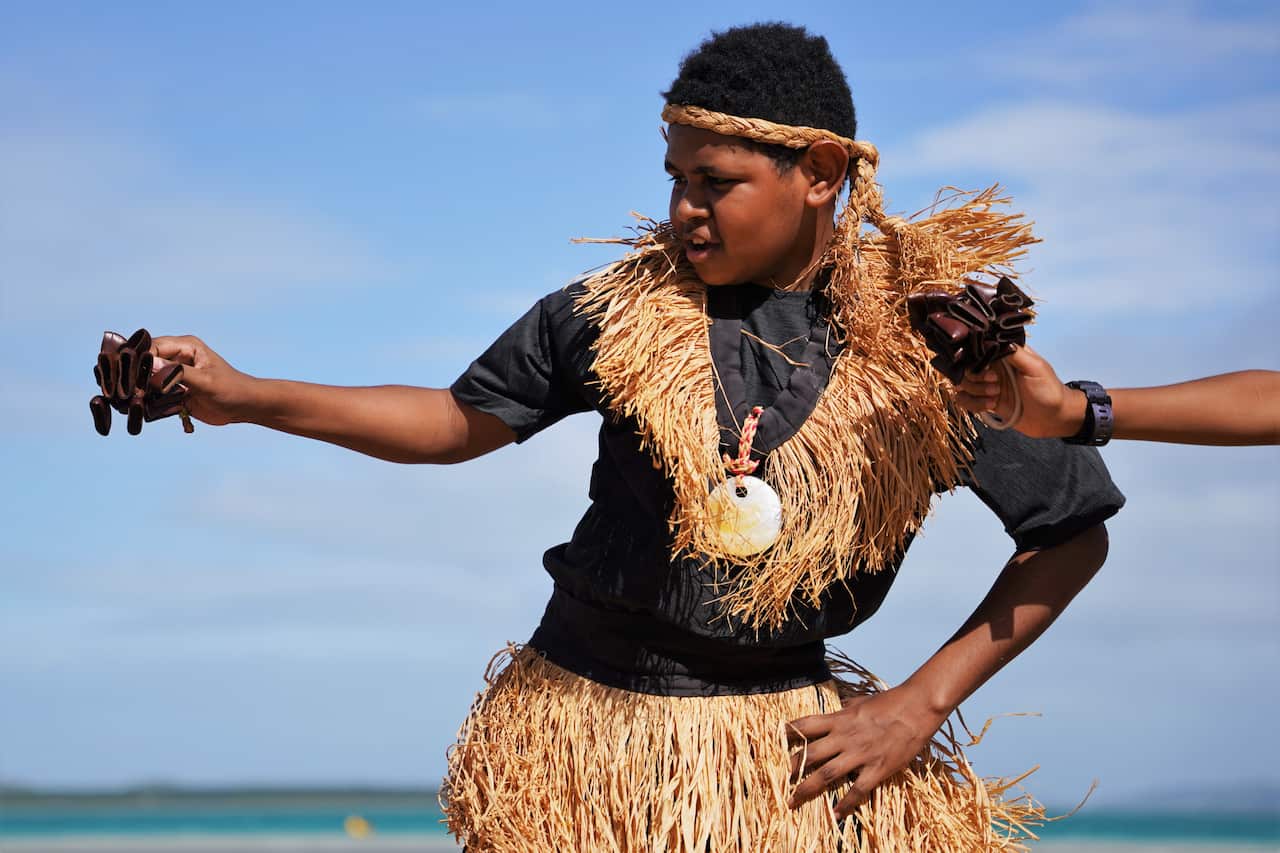 Close up of a young man dancing