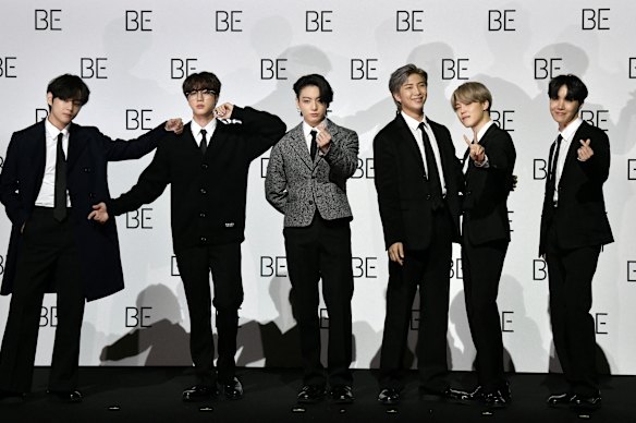 South Korean K-pop boy band BTS.