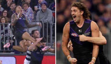 ‘Frightening’ Freo unicorn’s masterclass, epic hanger stun as flag faves’ record run rolls on