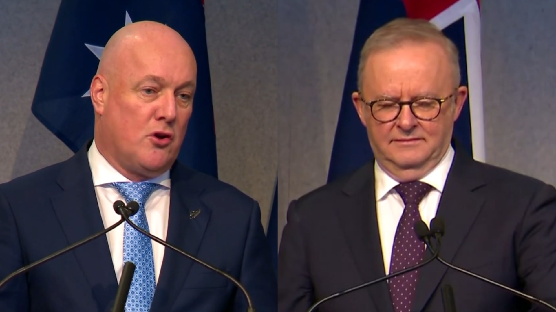 Christopher Luxon brands CGT a ‘wrecking ball’ to NZ economy during Albanese meet