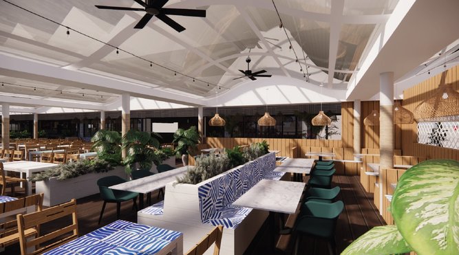 The venue features new seating to accommodate its 600-person capacity.