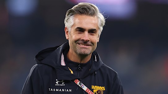 Hawthorn assistant Daniel Giansiracusa.