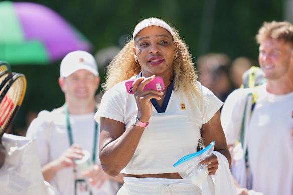 Serena Williams is back at Wimbledon, where she is a seven-time singles champion.