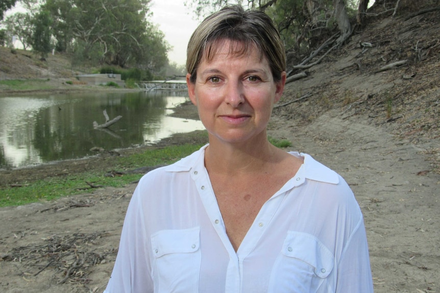 Rachel Strachan wears a white shirt.