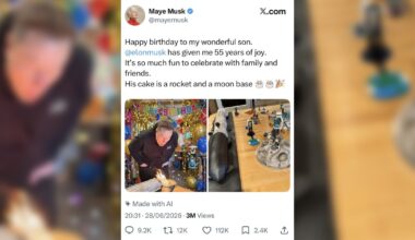 Elon Musk's Mother Posts Happy Birthday Image for Him That, on Closer Inspection, Is Devastatingly Sad