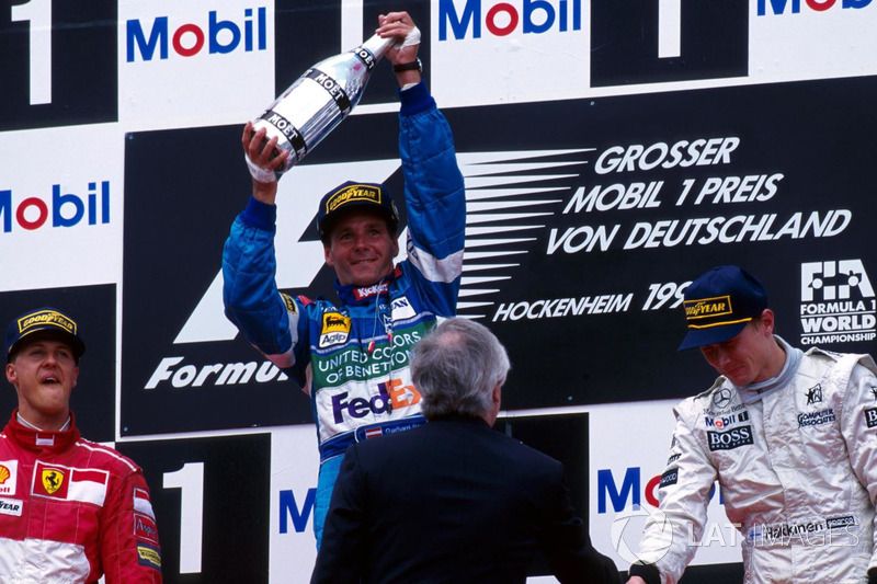 Berger beats Schumacher in his own backyard in the 1997 German GP