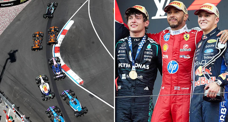 Pierre Gasly and Isack Hadjar alongside other F1 drivers