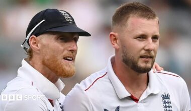 England Test captain Ben Stokes (left) and fast bowler Gus Atkinson (right)