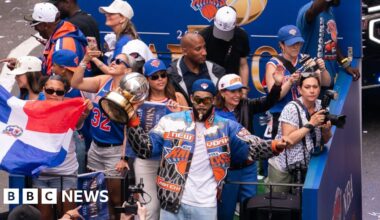 Watch: Knicks parade through New York City after NBA win