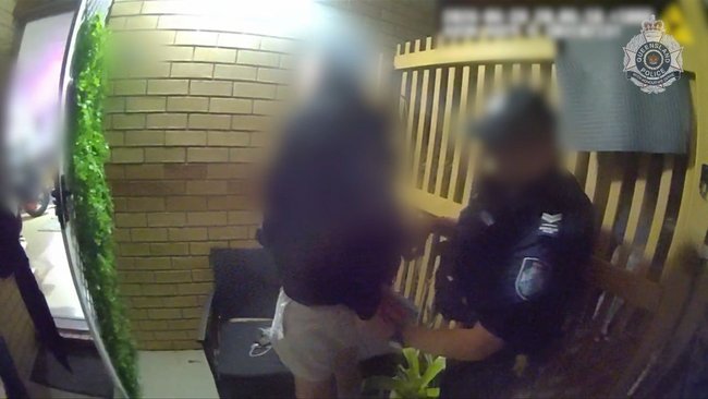Police released body worn footage of Ethan Midgley being arrested outside the Biggera Waters home.