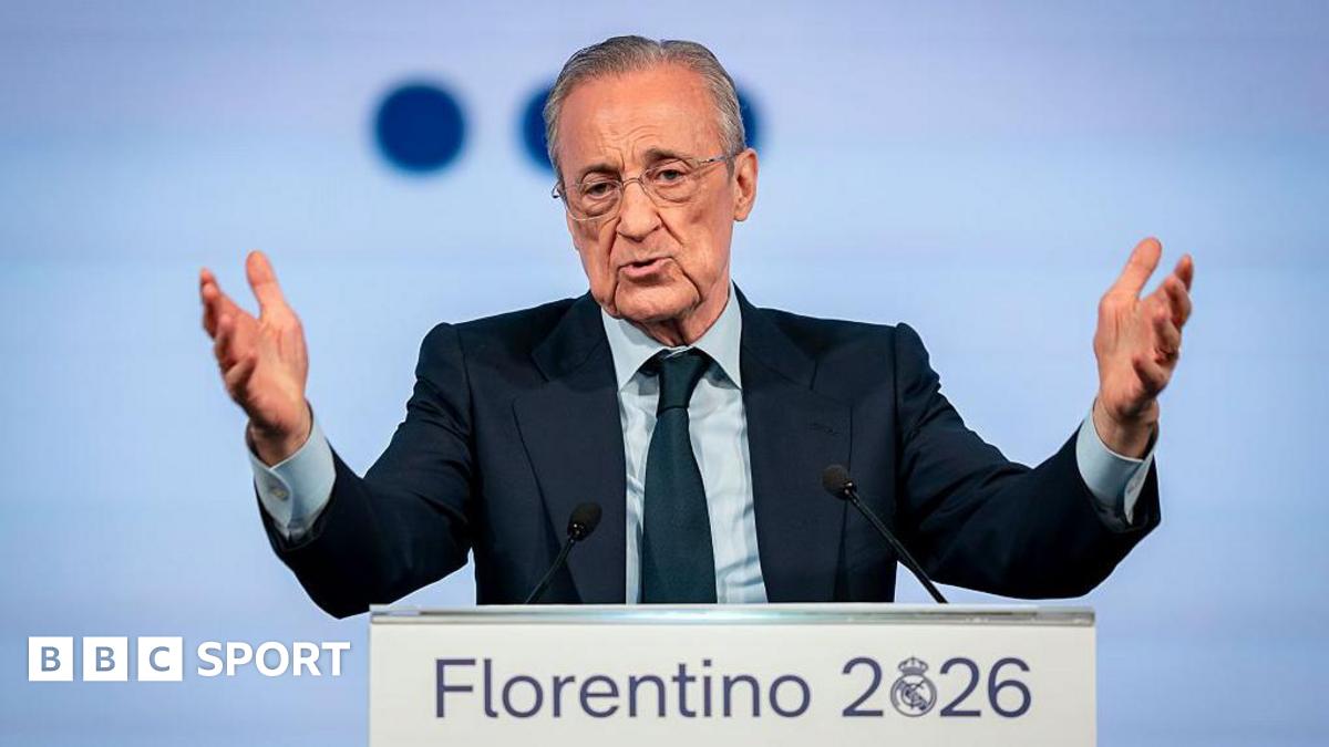 Florentino Perez makes his candidate presentation for the presidency of Real Madrid