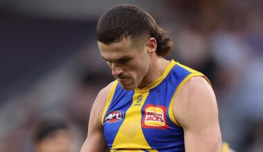 West Coast Eagles fall short again as Jake Waterman hits the post in dying seconds against North Melbourne