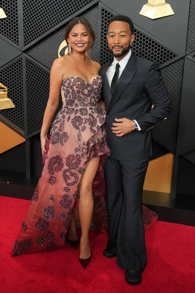 Chrissy Teigen with her husband, singer John Legend. 