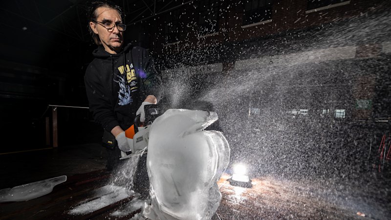Kevin Kapusi Starow: How the Melbourne ice sculptor creates $15,000 masterpieces and travels the world