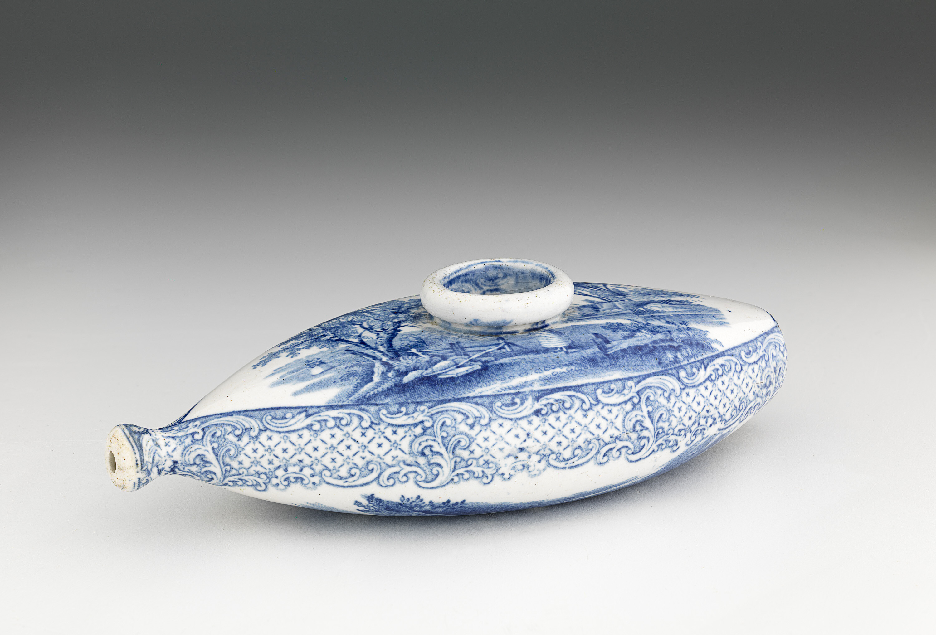 <p>England, Staffordshire manufacturer, <em>Feeding bottle</em>, 1850, National Gallery of Victoria, Melbourne. Felton Bequest, 1939.</p>