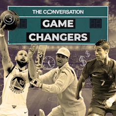 Steph Curry, Dean Jones and Christiano Ronaldo are pictured in a composite image.