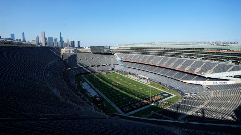 View inside Soldier Field stadium prior to a game.