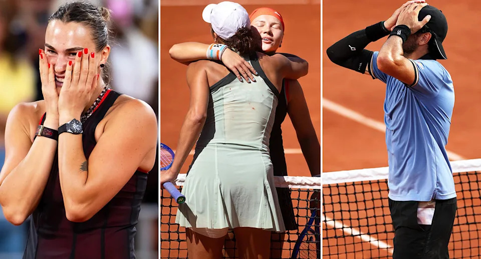 Aryna Sabalenka, Madison Keys and Matteo Berrettini at the French Open.