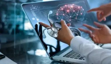 futuristic medical monitor image representing technology, artificial intelligence
