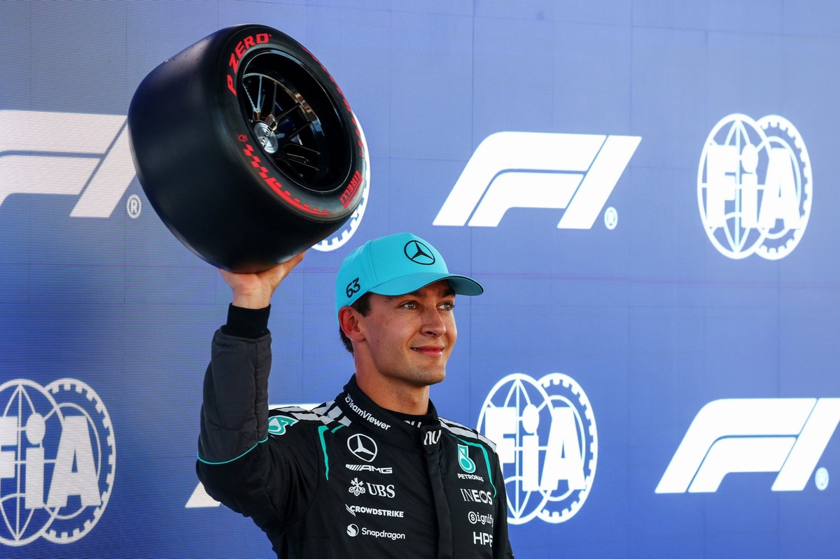 F1 Barcelona GP: George Russell beats Lewis Hamilton to pole as Charles Leclerc crashes