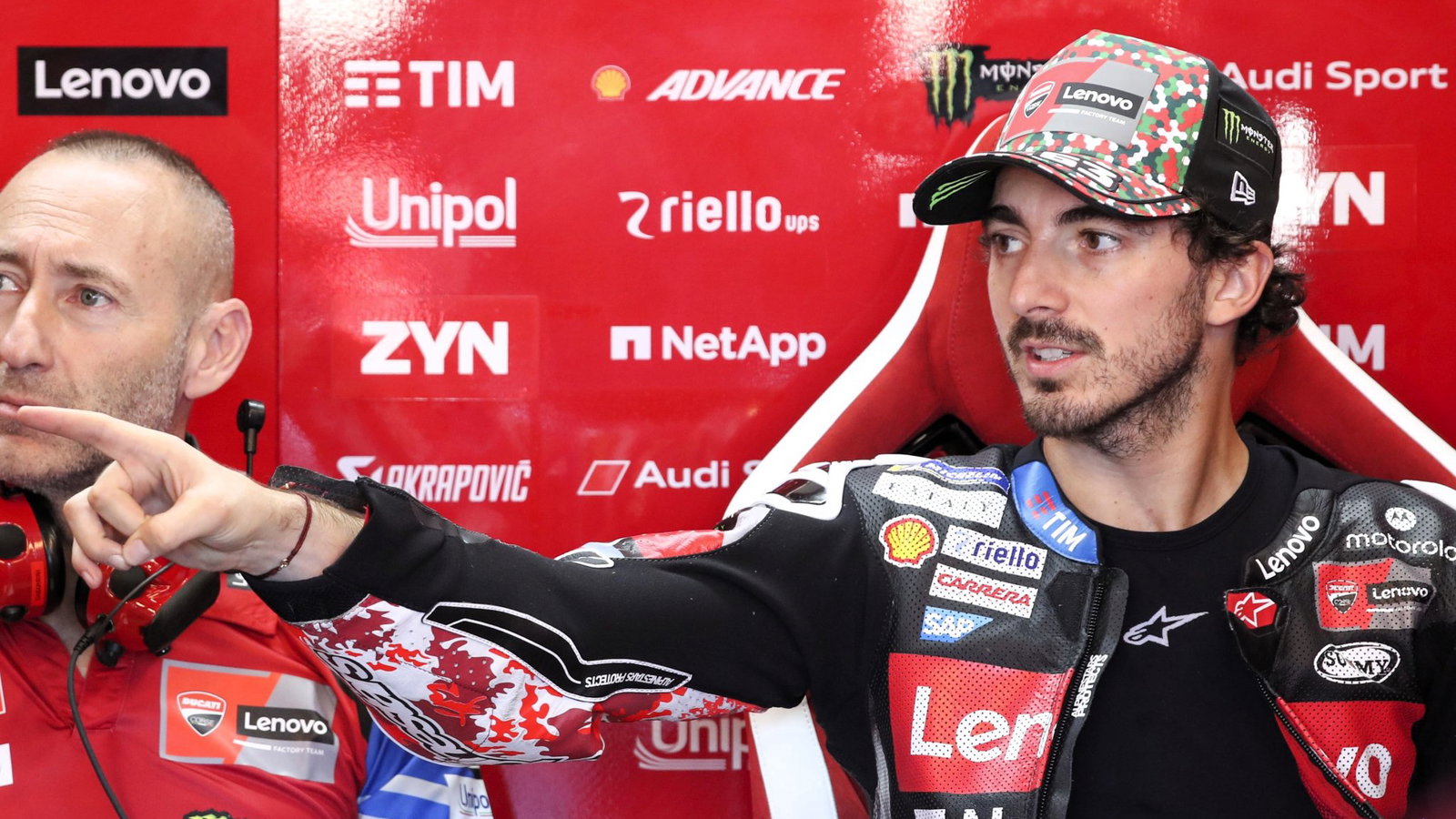 Pecco Bagnaia, Cristian Gabarrini, 2026 Italian MotoGP.