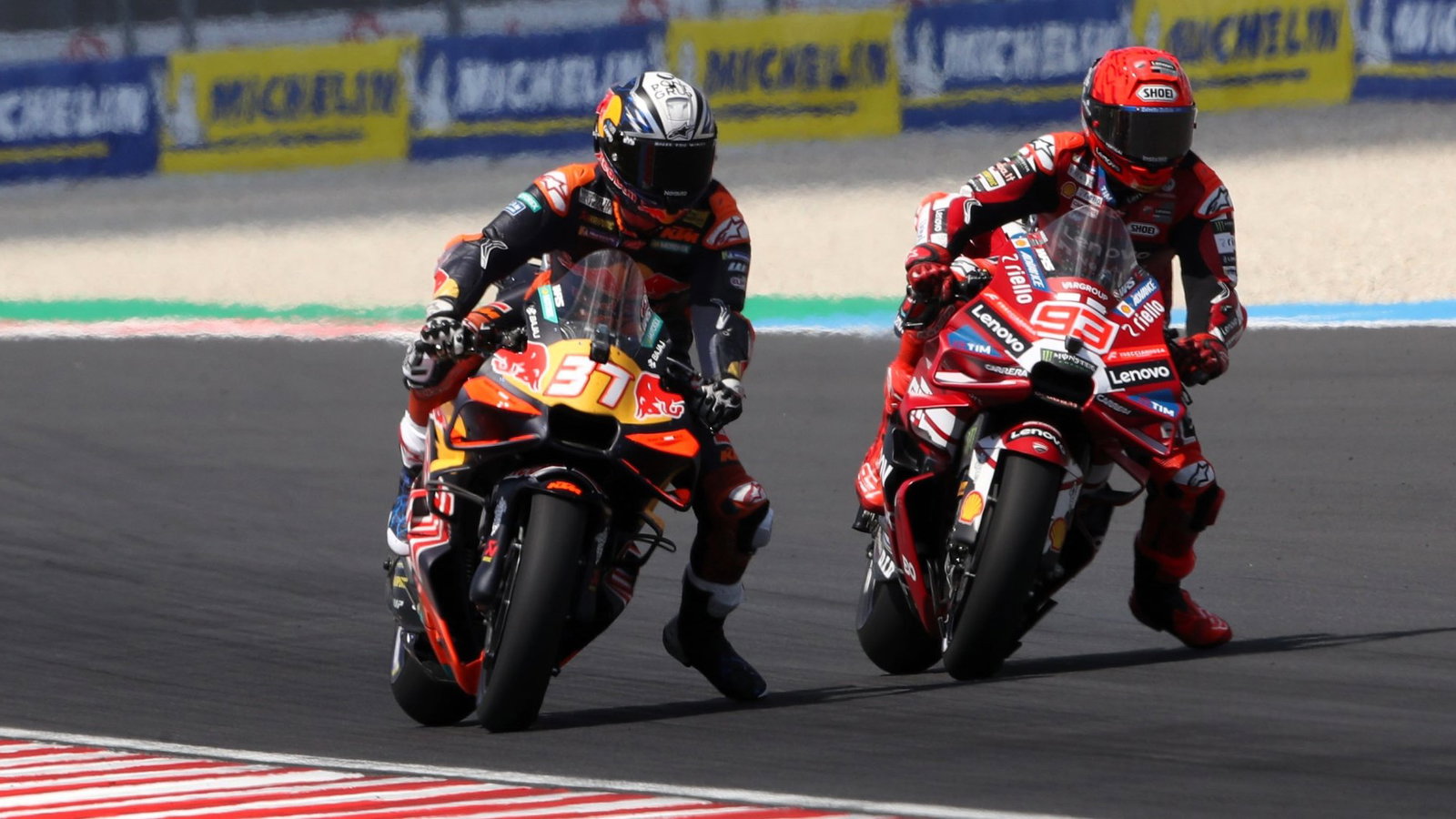 Pedro Acosta, Marc Marquez, 2026 Hungarian MotoGP.