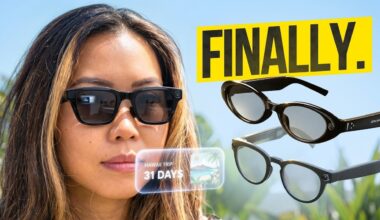 A person wearing Google's new lightweight smart glasses for daily tasks.