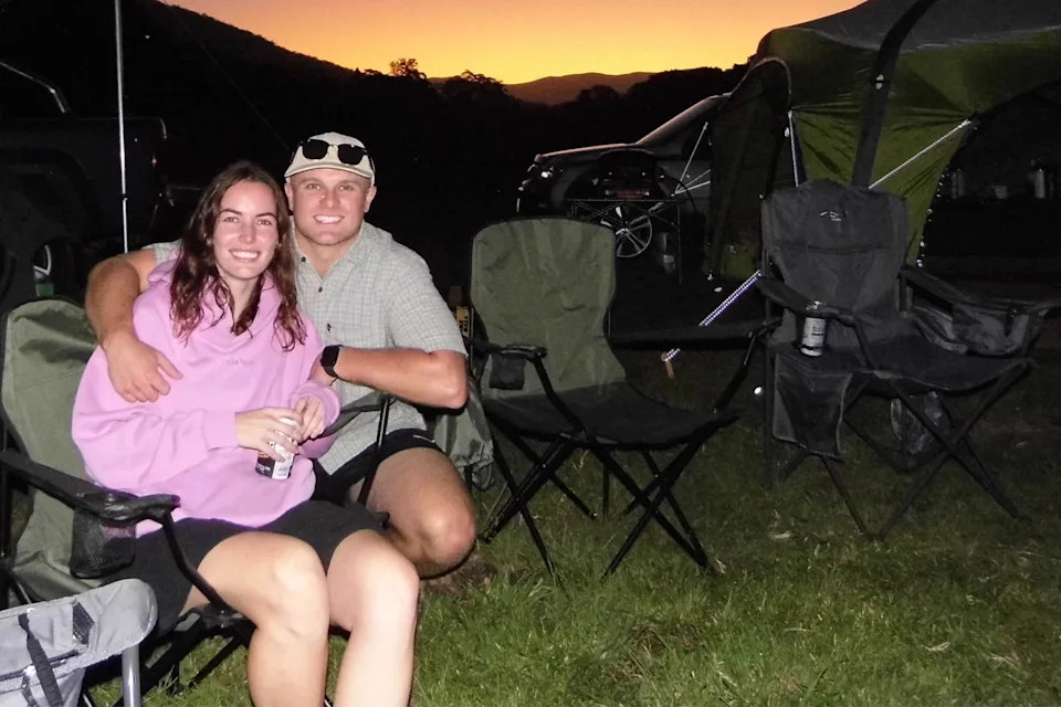 Grace and Matt during camping trip.