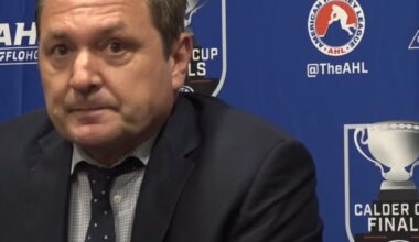 John Gruden on Ben Danford bouncing back from a mistake to score a big goal in Game 1 of the Calder Cup Final: “If you’re going to play hockey at this level and the next level, you need a short memory… He definitely had it… Pretty impressive”