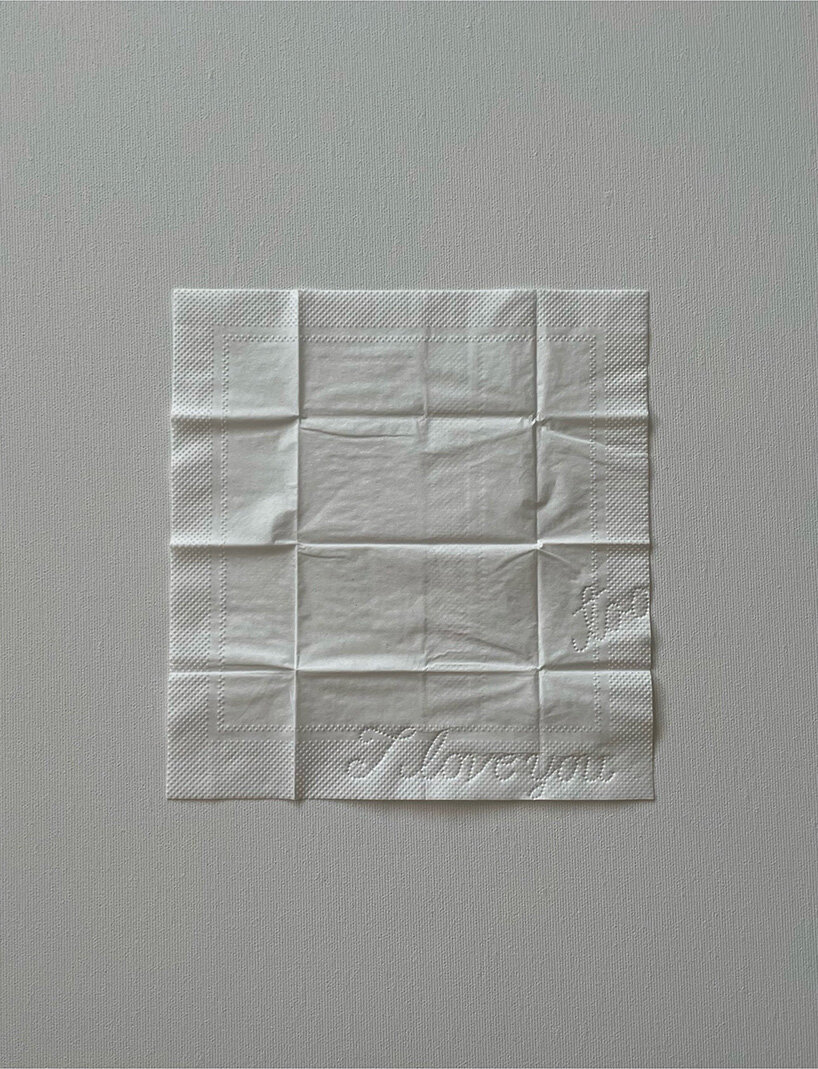 airbrushed onto paper towels, these fragile artworks explore memory and perception - 13