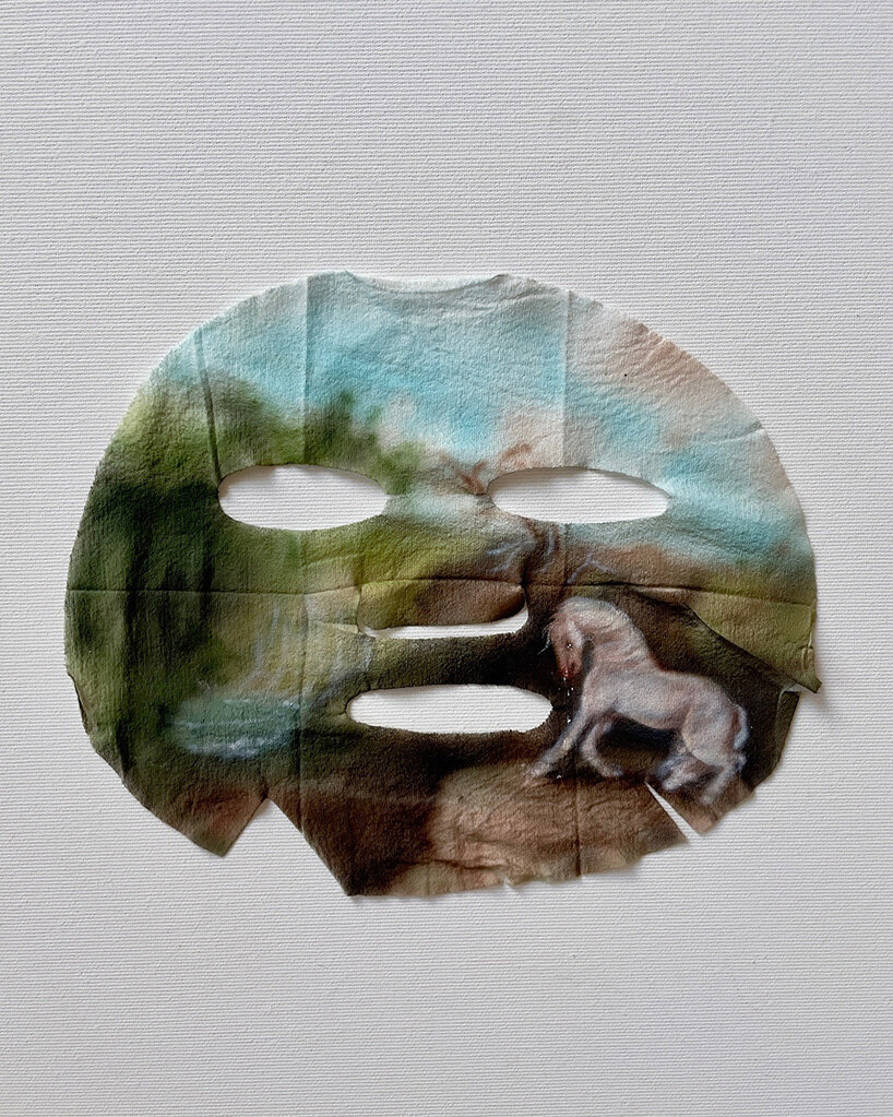 airbrushed onto paper towels, these fragile artworks explore memory and perception - 6