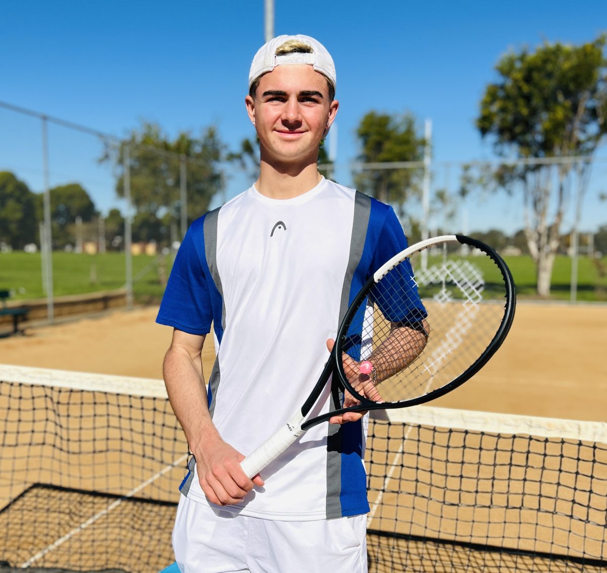 tennis player with racquet