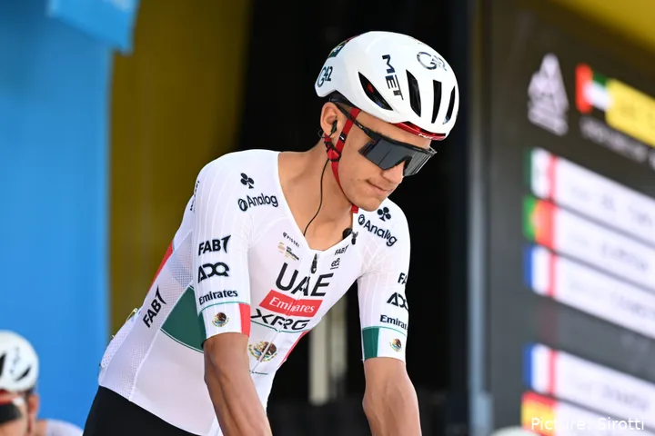 Isaac del Toro on stage 5 of the 2026 Tour Auvergne-Rhône-Alpes