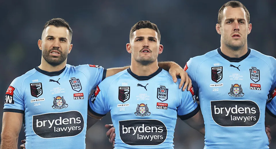 James Tedesco, Nathan Cleary and Isaah Yeo.