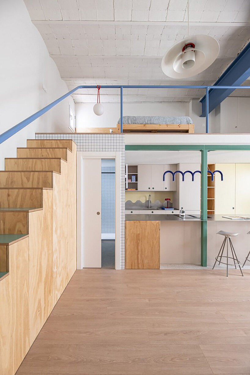 NOT A STUDIO uses color-coded structure to open up century-old barcelona apartment - 3